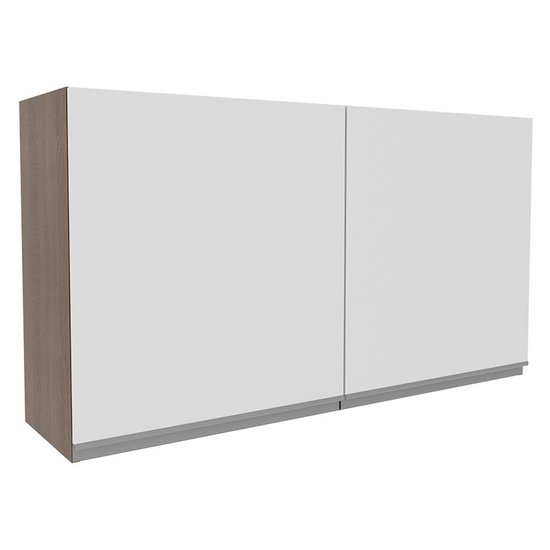 Armário de Cozinha Aéreo 120 cm 2 Portas Rustic/Preto Glamy Madesa