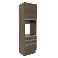 Torre Quente Armário de Cozinha 60 cm 1 Porta 3 Gavetas Rustic Glamy Madesa