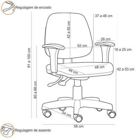 Kit 02 Cadeiras Giratória Job Executiva Ergonômica Escritório Suede - Lyam Decor