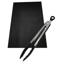 Tabua de Corte Lisa em Polietileno e Pegador - Pretos - 50 x 30