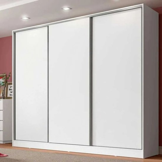 Guarda Roupa Casal 100% MDF Madesa Royale 3 Portas de Correr
