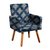 Poltrona Decorativa Nina Estampada Floral Bordado D54 - D'Rossi