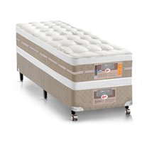 Cama Box + Colchão Castor Solteiro Silver Star Air Double Face Pocket 88x188x61cm