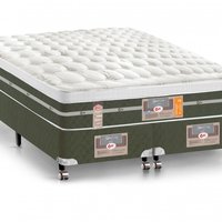 Cama Box + Colchão Castor King Silver Star Air One Face Tecnopedic 180x200x59cm