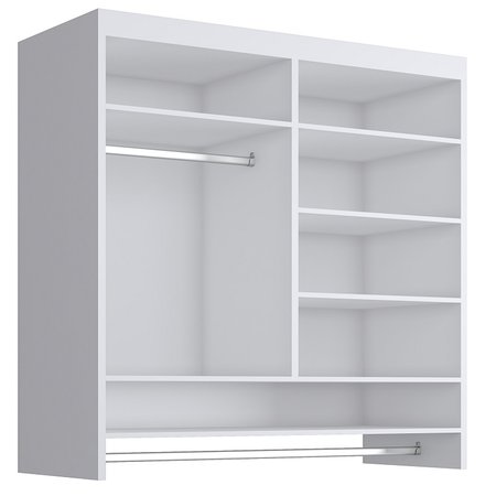 Armario Guarda Roupa Suspenso Com Cabideiro 5 Nichos Kd1700 Branco Colombo