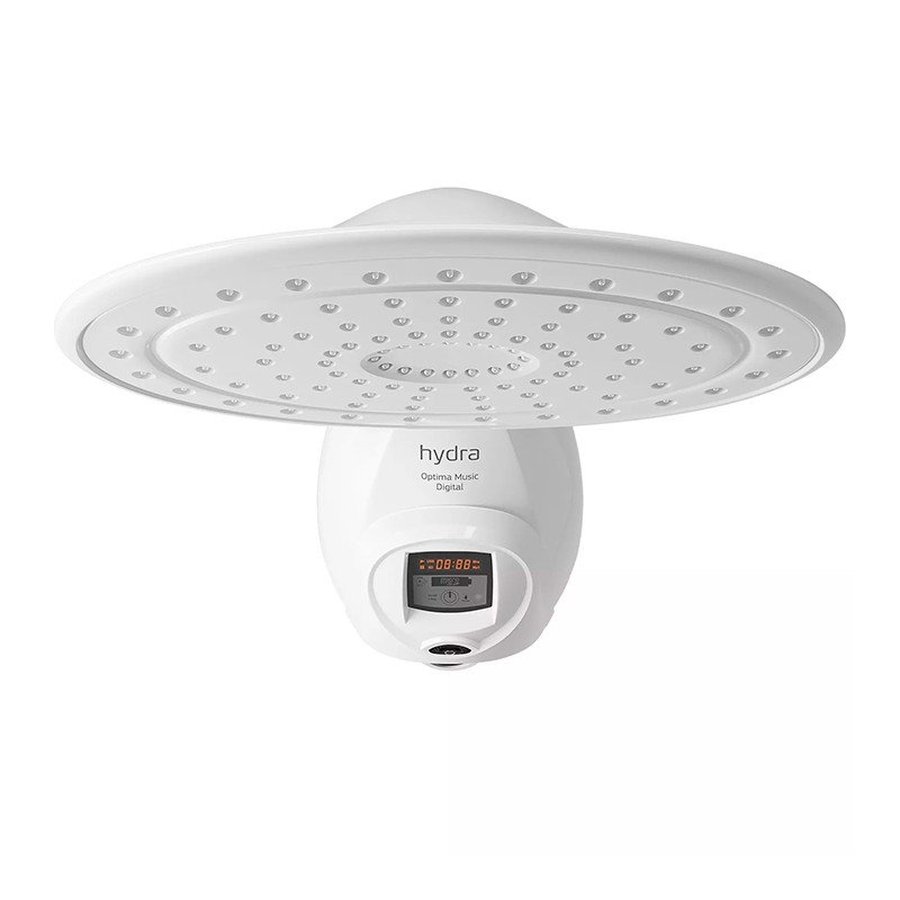 Chuveiro Hydra Optima Music Digital Branco, com Controle Remoto - Colombo