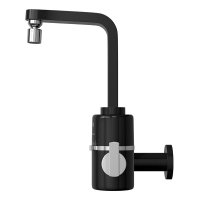 Torneira Elétrica Slim 4t De Parede Preta Hydra