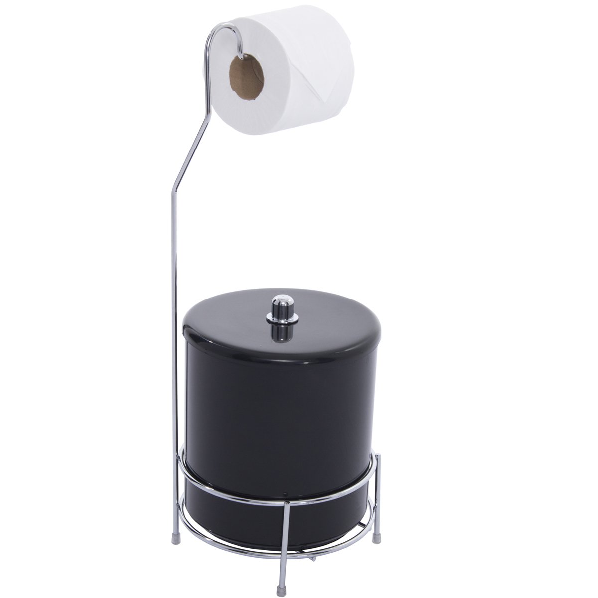 Suporte Sem Lixeira Em Aco Cromado Porta Papel Higienico Colombo