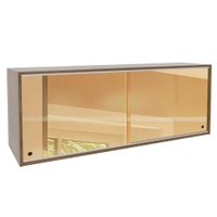 Armário Aéreo Madesa Glamy 2 Portas de Correr de Vidro Reflecta - Branco