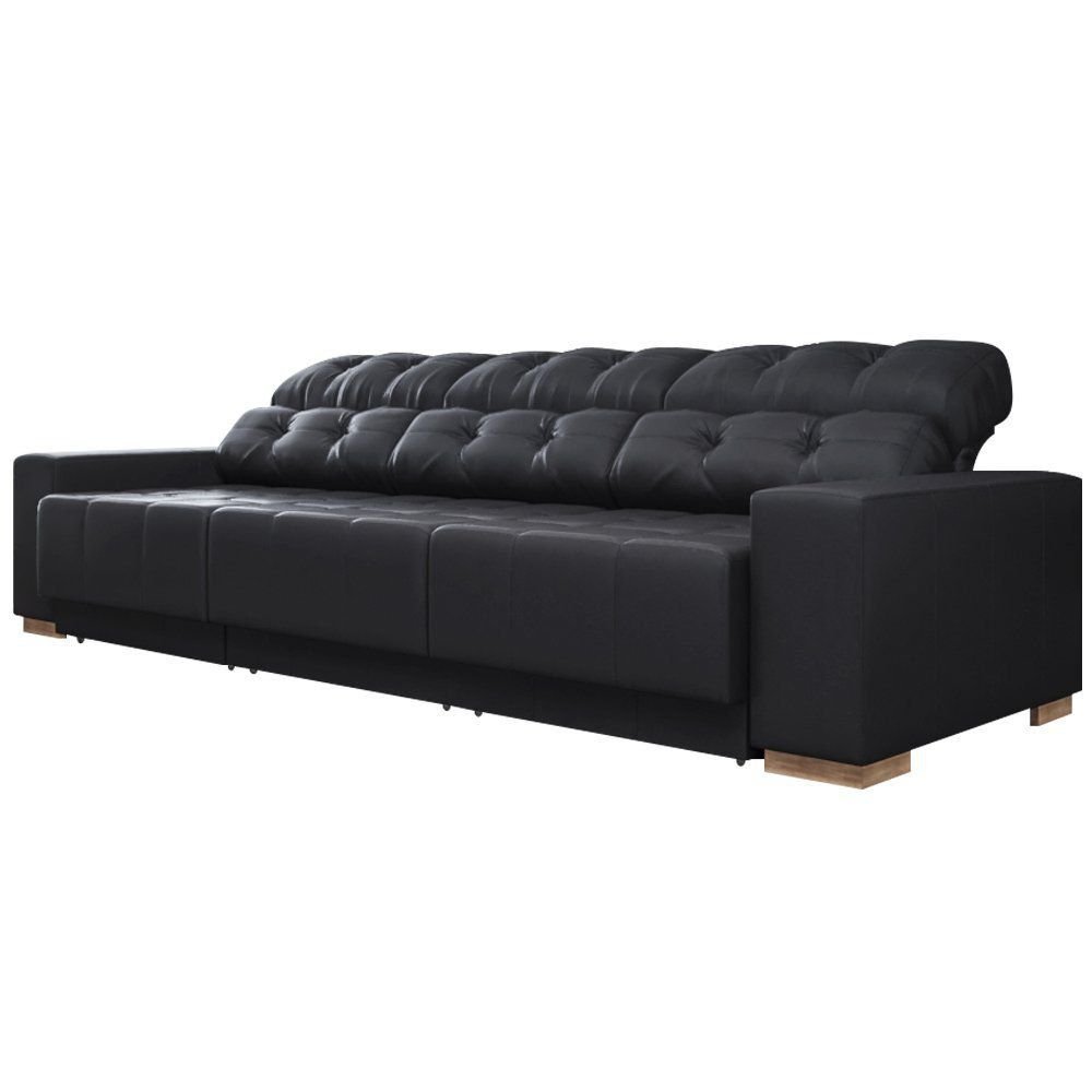 Sofa Retratil E Reclinavel 5 Lugares Lisboa 350 Cm Couro Gran Belo Colombo