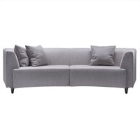 Sofá 4 Lugares Orgânico 250 cm Linho - Gran Belo