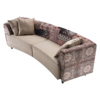 Sofá 3 Lugares Orgânico 220 cm Mistura Chic - Gran Belo