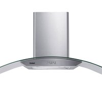 Coifa de Parede Consul 90 cm Inox 5 e 6 bocas com design em vidro e aviso lavar filtro