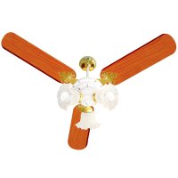 Ventilador de Teto Venti-Delta New Zeta com 3 Pás Mogno / Branco