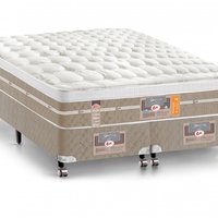 Cama Box + Colchão King Size Castor Mola Pocket® Silver Star AIR com Box SI One Face 193x203x72cm