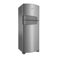 Geladeira Consul Cycle Defrost Duplex 450 litros cor Inox com Prateleiras Reguláveis - CRD49AK