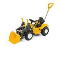 Carrinho de Passeio Infantil Trator C/Empurrador Pedal Concha - Poliplac - Amarelo