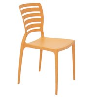 Cadeira Sofia encosto horizontal laranja Tramontina