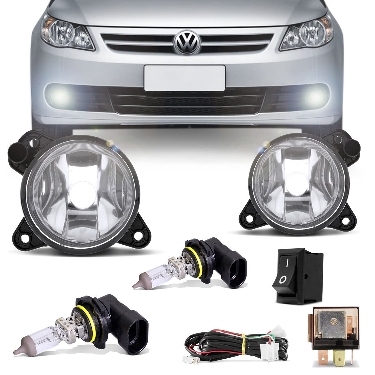 Kit Farol de Milha Gol Voyage Saveiro G5 Polo Hatch Sedan 08 a 11 Golf ...