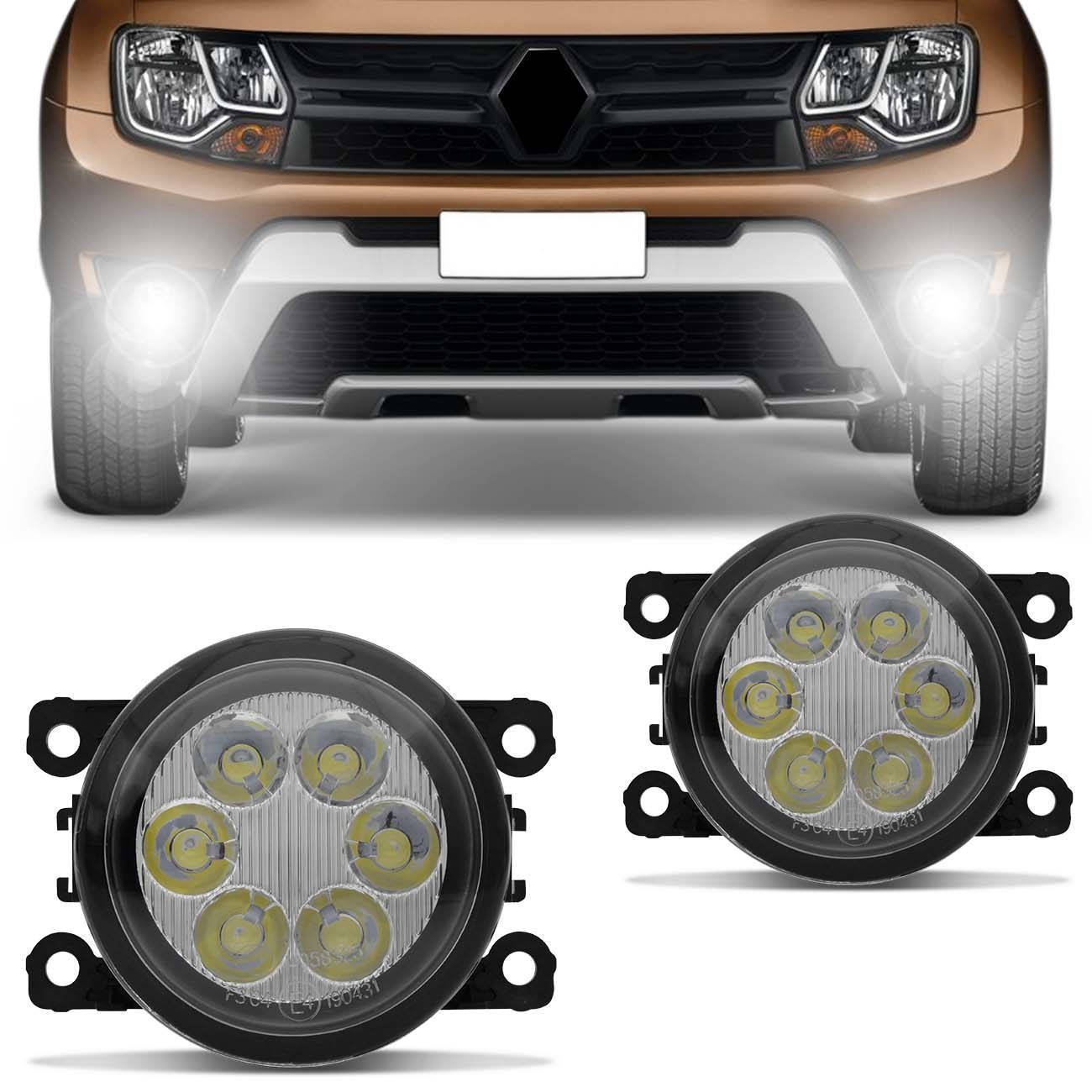 Par Farol de Milha 6 LEDs Duster 2011 2012 2013 2014 2015 2016 2017 ...