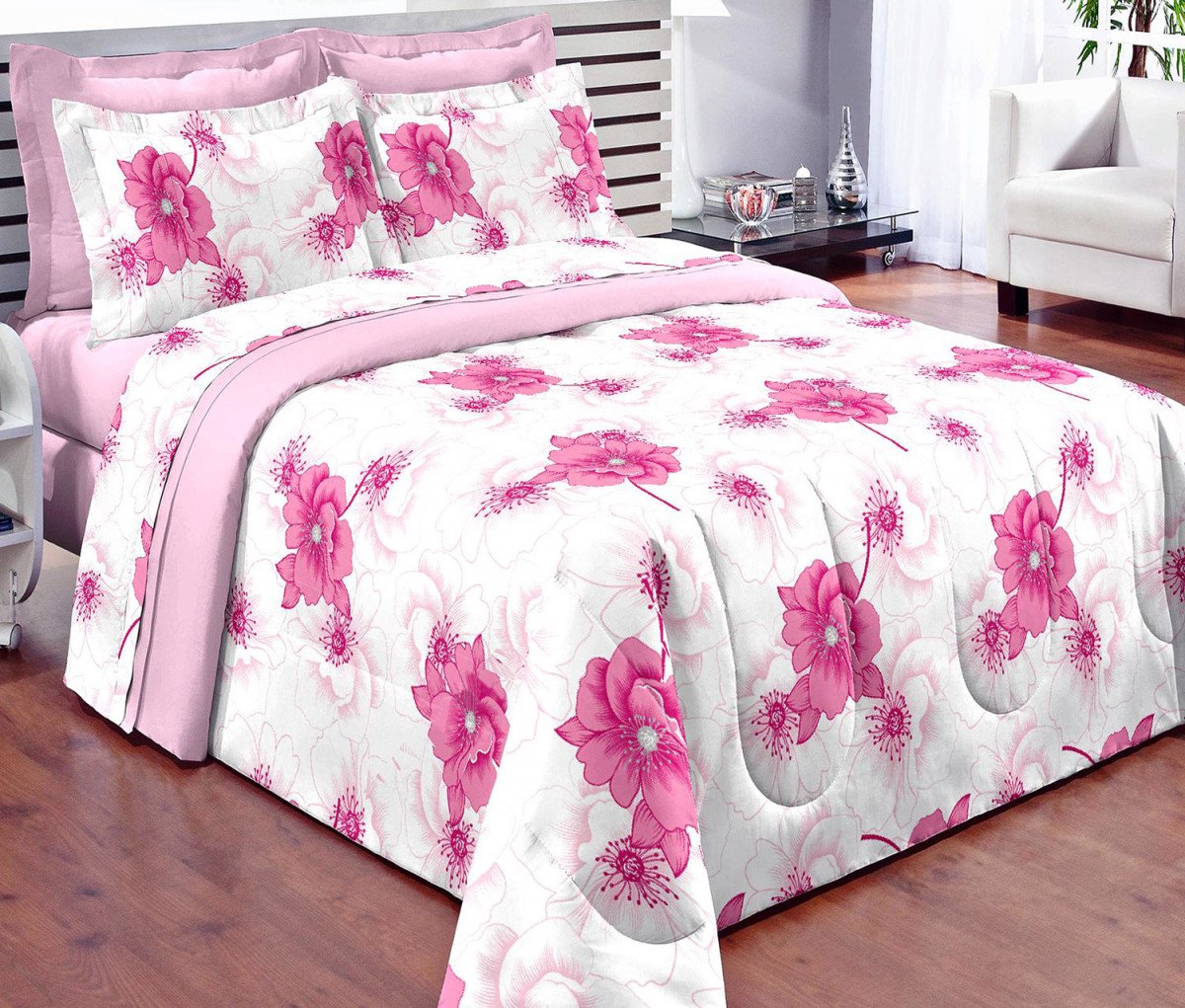 Jogo de cama casal com edredom clearance