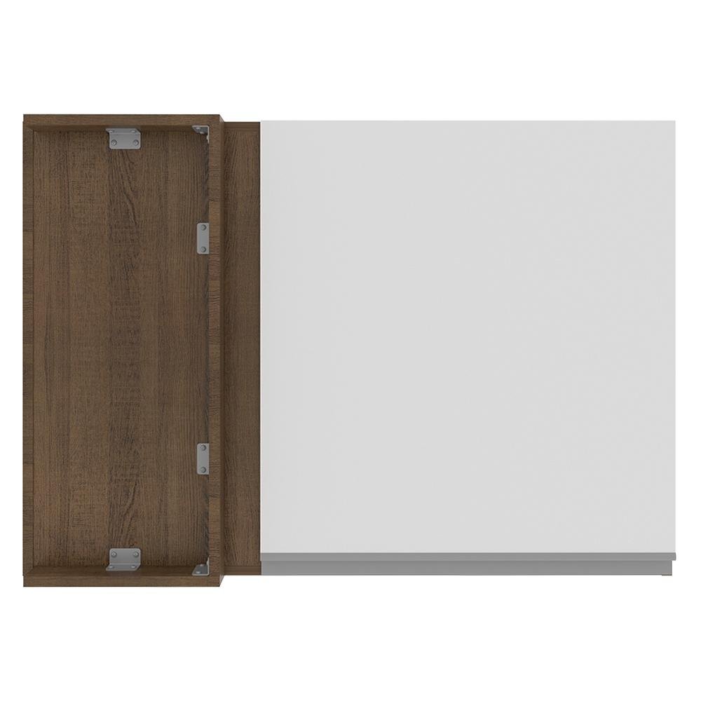 Armario Aereo De Canto Madesa Glamy 1 Porta Rustic Branco Colombo