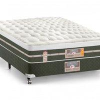 Cama Box + Colchão Castor Casal Silver Star Air One Face Tenopedic 138x188x59cm