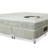 Cama Box + Colchão Castor Casal Eurotop Summer e Winter One Face Pocket 138x188x61cm