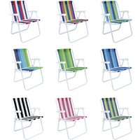 Cadeira De Praia Alta De Aço 2002 Cores Sortidas Mor
