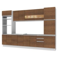 Cozinha Completa Planejada Madesa Glamy Olimpia 3 Gavetas 14 Portas