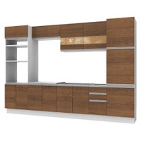 Cozinha Completa Planejada Madesa Glamy Roma 3 Gavetas 13 Portas
