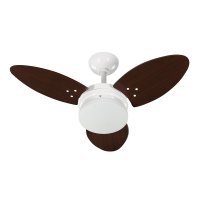 Ventilador de Teto Tron Ventura 3 Pás Branco / Tabaco