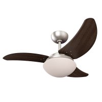 Ventilador de Teto Tron Solano 3 Pás Tabaco / Aço Escovado
