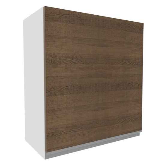 Armário de Cozinha Aéreo 60 cm 1 Porta Rustic/Preto Glamy Madesa G256025ZGL