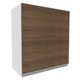 Armário de Cozinha Aéreo 60 cm 1 Porta Rustic/Preto Glamy Madesa G256025ZGL