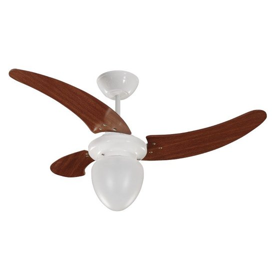 Ventilador de Teto Tron Búzios Max 3 Pás Branco / Verniz