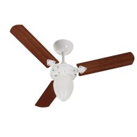 Ventilador de Teto Tron Pera New 3 Pás Branco / Verniz