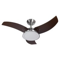 Ventilador de Teto Tron Venom Led 3 Pás Tabaco / Alumínio