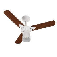Ventilador de Teto Tron Marbela 3 Pás Branco / Verniz