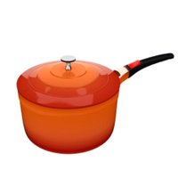 Panela Caçarola Baixa Revestimento Antiaderente Cerâmico com Alças de Silicone 24cm - Le Cook