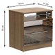 Mesa de Cabeceira Madesa 3227 2 Gavetas com Espelho
