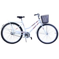 Bicicleta Aro 26 Feminina Freio no Pé CP Malaga Branca