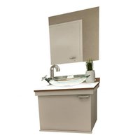 Gabinete Para Banheiro Kami Com Espelho e Cuba - Premium Gabinetes