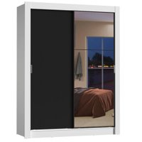 Guarda-Roupa Solteiro Madesa Dallas 2 Portas de Correr com Espelho 2 Gavetas