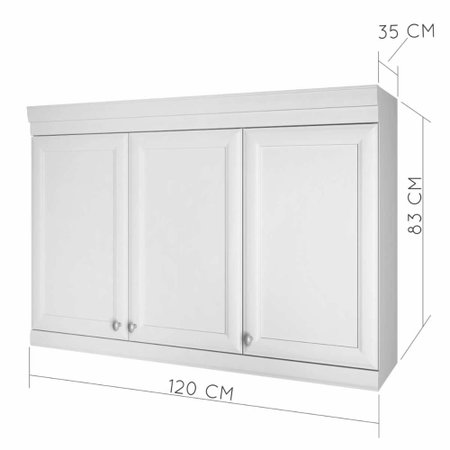 Armario De Cozinha 3 Portas Nesher Americana 120 Cm Nesher Colombo