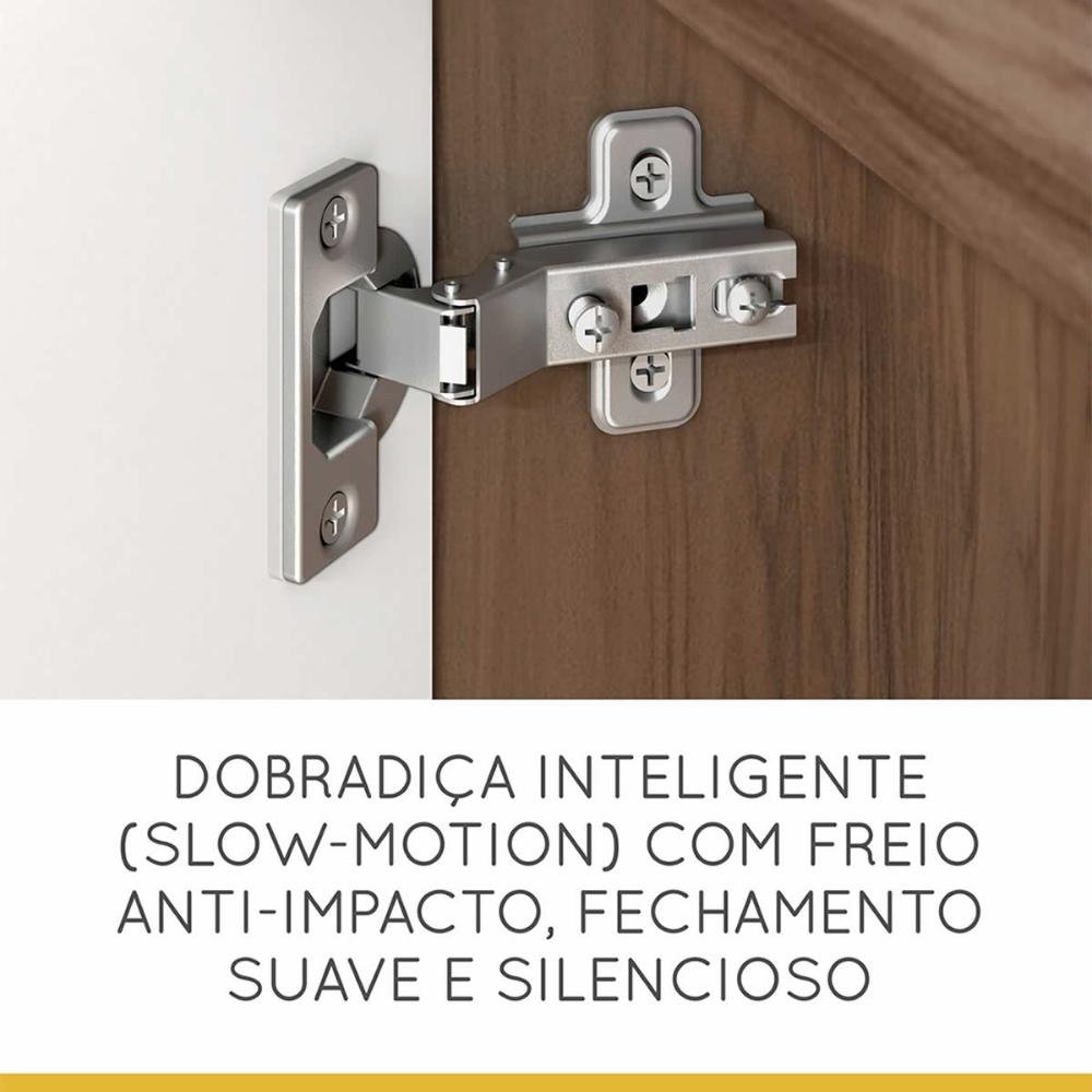 Armario De Cozinha 2 Portas De Vidro Donna 120 Cm Nesher Colombo