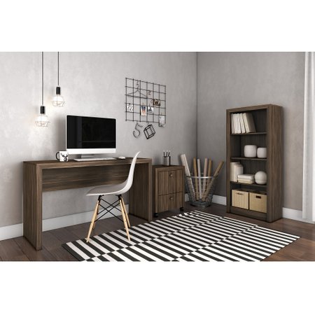 Conjunto Home Office Cb02 Com Escrivaninha Armario Alto E Gaveteiro Para Pasta Suspensa Casa Da Mobilia Colombo