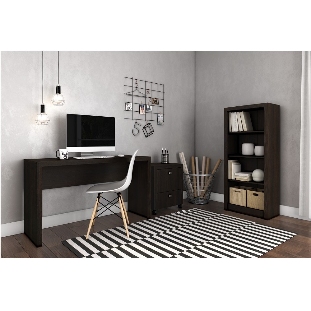 Conjunto Home Office Cb02 Com Escrivaninha Armario Alto E Gaveteiro Para Pasta Suspensa Casa Da Mobilia Colombo