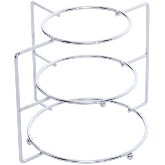 Organizador Suporte De Pratos Cromado Divisor 3 Níveis Rack