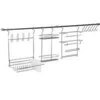 Conjunto Cozinha Escorredor de Louças Porta Rolos Prateleira